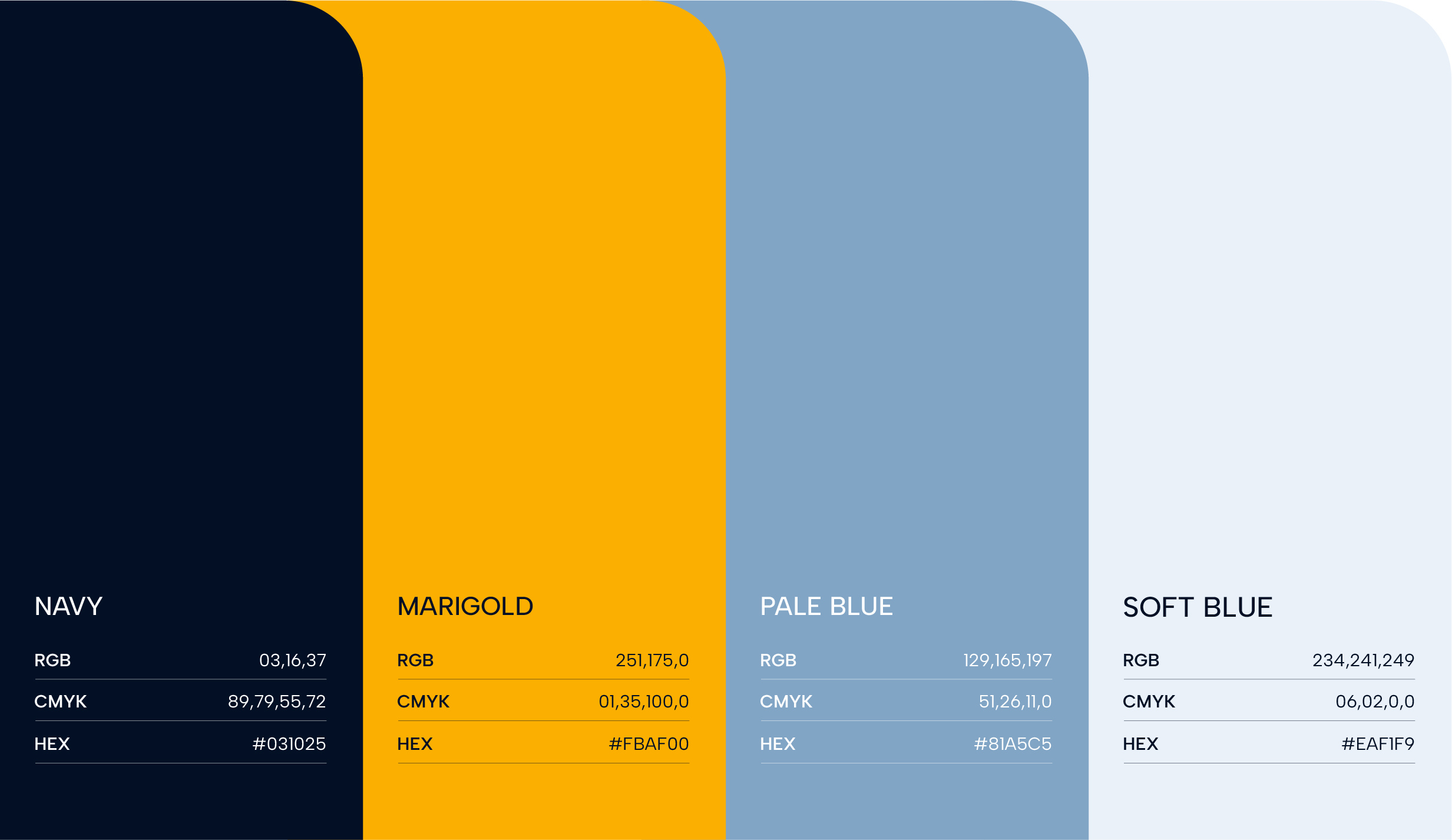 Colour palette bluespier